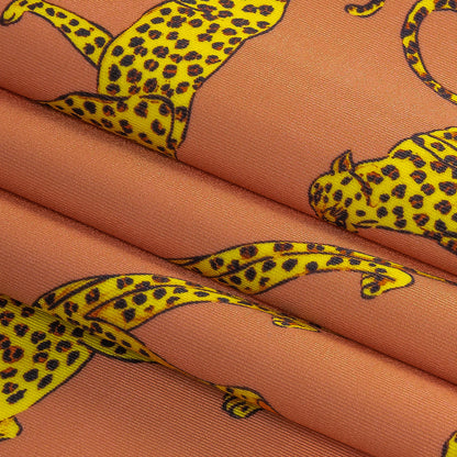 Compression Swimwear Tricot, UV Protective with Aloe Vera Microcapsules - Canyon Clay Cheetahs - Caye Collection