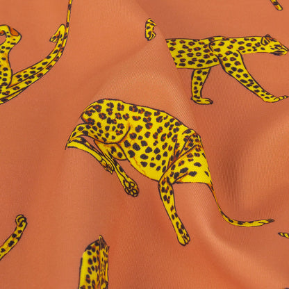 Compression Swimwear Tricot, UV Protective with Aloe Vera Microcapsules - Canyon Clay Cheetahs - Caye Collection