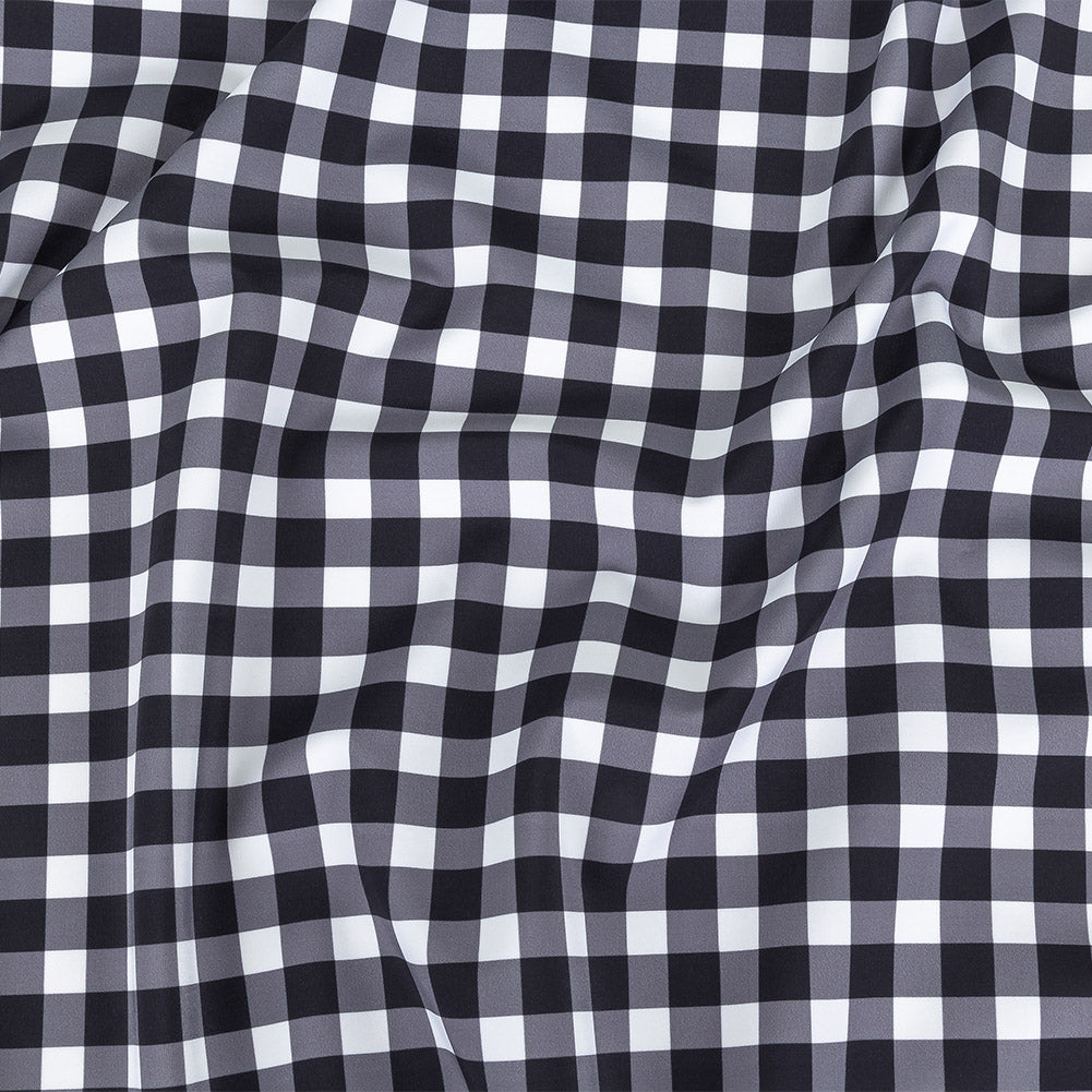 Compression Swimwear Tricot, UV Protective with Aloe Vera Microcapsules - Phantom and White Checkered - Caye Collection
