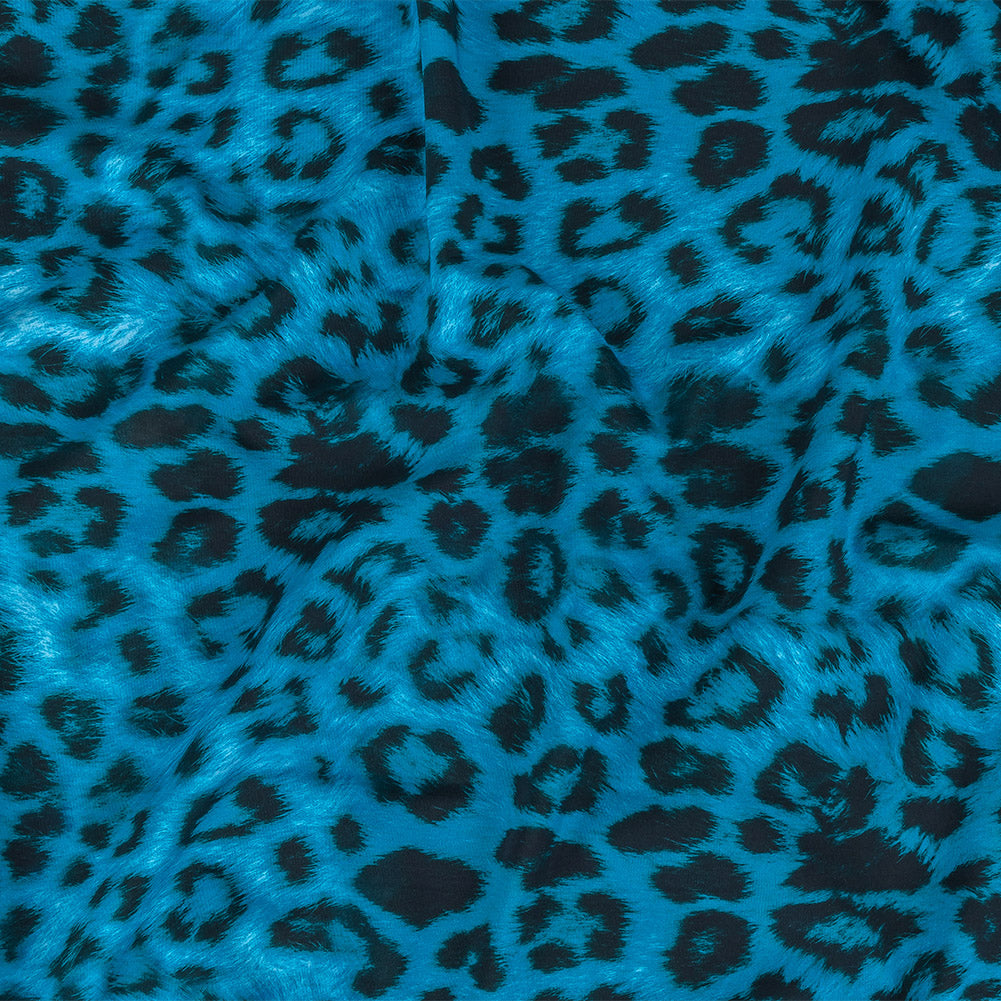 Compression Swimwear Tricot, UV Protective with Aloe Vera Microcapsules - Blue Cheetah Spots - Caye Collection