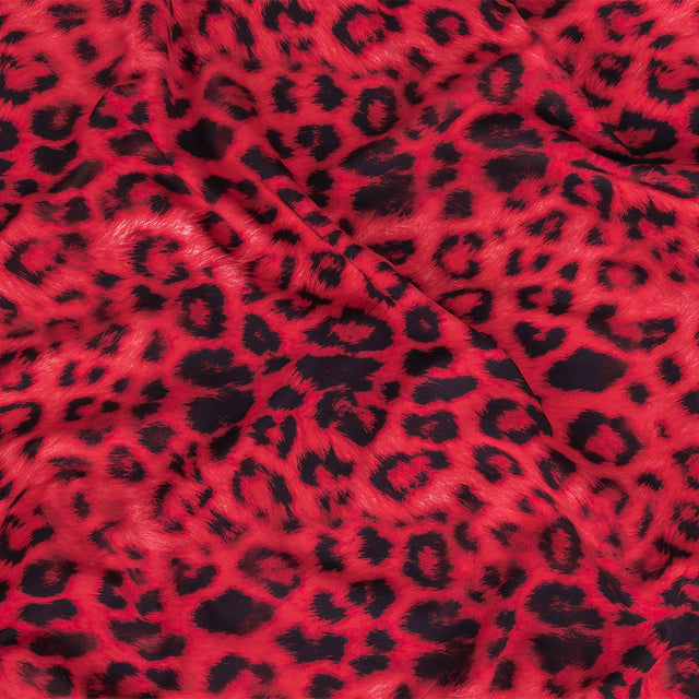 Compression Swimwear Tricot, UV Protective with Aloe Vera Microcapsules - Honeysuckle Cheetah Spots - Caye Collection