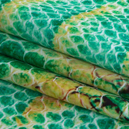 Compression Swimwear Tricot, UV Protective with Aloe Vera Microcapsules - Arcadia and Yellow Python - Caye Collection