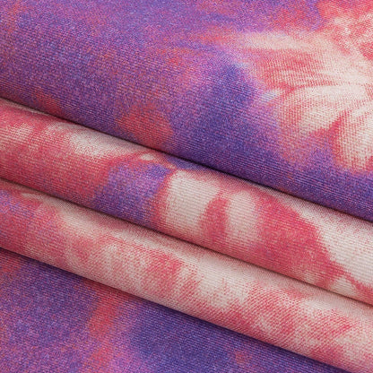 Pink and Purple Tie Dye Caye UV Protective Compression Swimwear Tricot with Aloe Vera Microcapsules