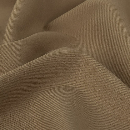Taupe Four-Way Stretch Polyester Twill Suiting Detail