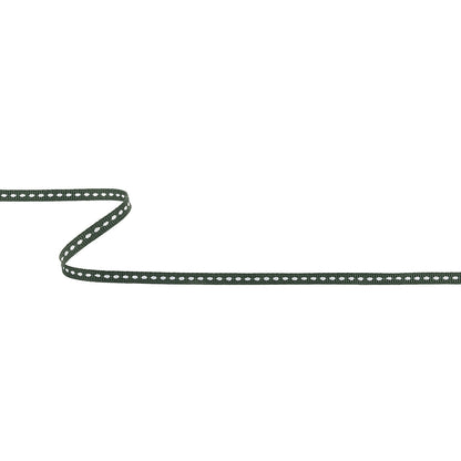 Mountain View Grosgrain Ribbon with Bright White Stitching - 0.25"