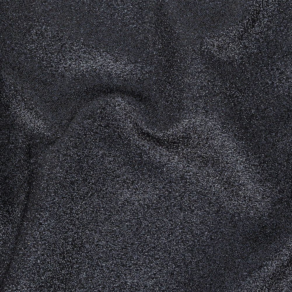 Cygnus Metallic Navy and Black Crinkled Lame Luxury Brocade