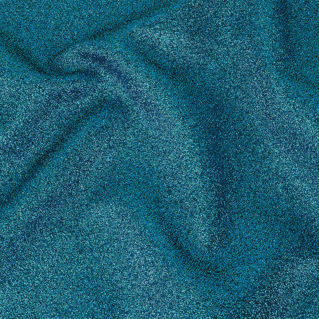Cygnus Metallic Blue and Green Crinkled Lame Luxury Brocade