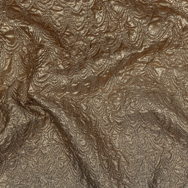 Mood Exclusive Metallic Golden Egg and Black Feathers Ombre Luxury Brocade Panel
