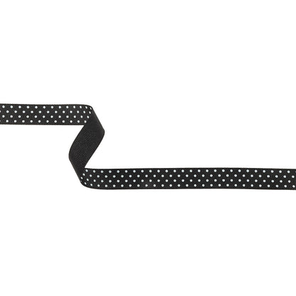 Phantom and White Polka Dots Grosgrain Ribbon - 0.625"