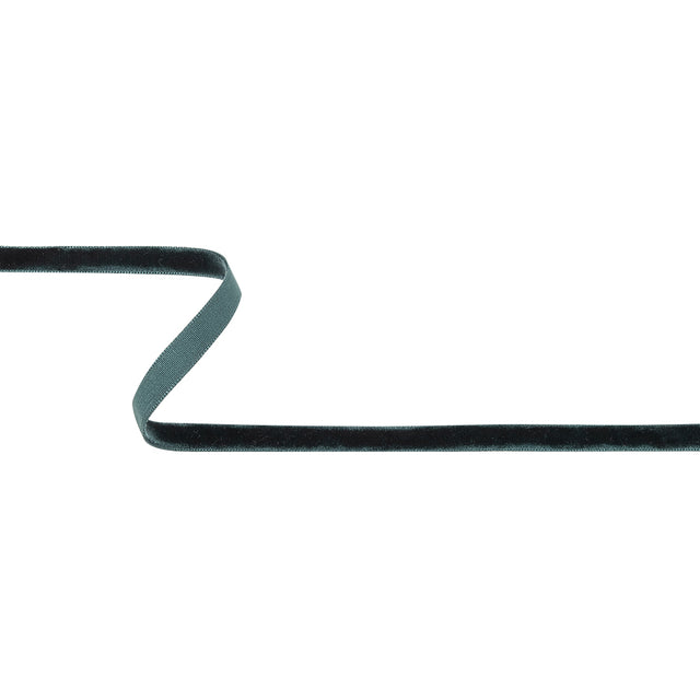 Deep Ocean Blue Single Face Velvet Ribbon - 0.3125"
