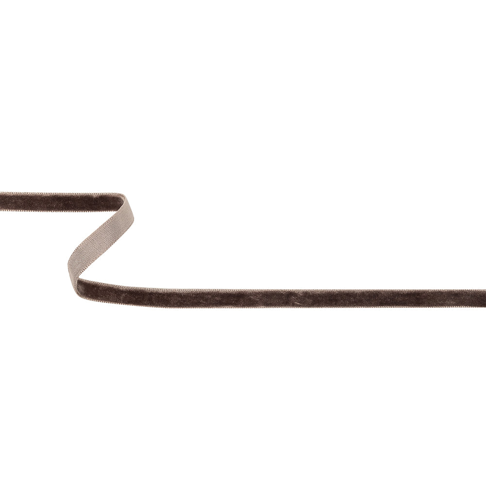 Iron Gray Single Face Velvet Ribbon - 0.3125"