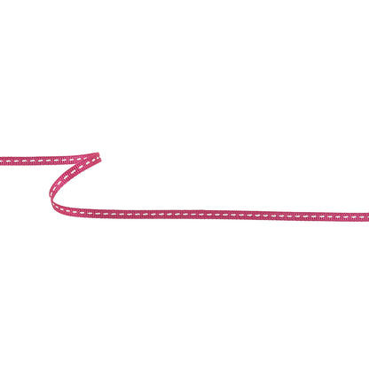 Raspberry Rose Grosgrain Ribbon with Lucent White Stitching - 0.25"