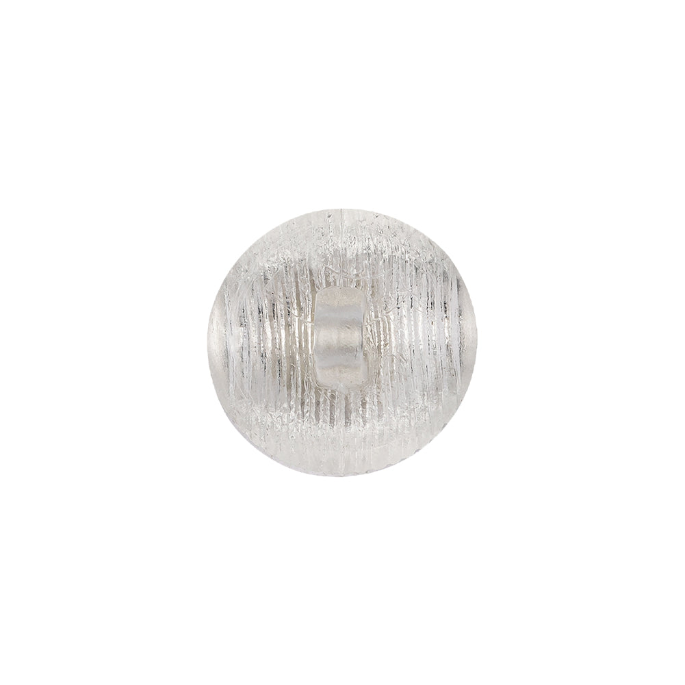 Transparent Striped Dome Shaped Plastic Shank Back Button - 24L/15mm Detail