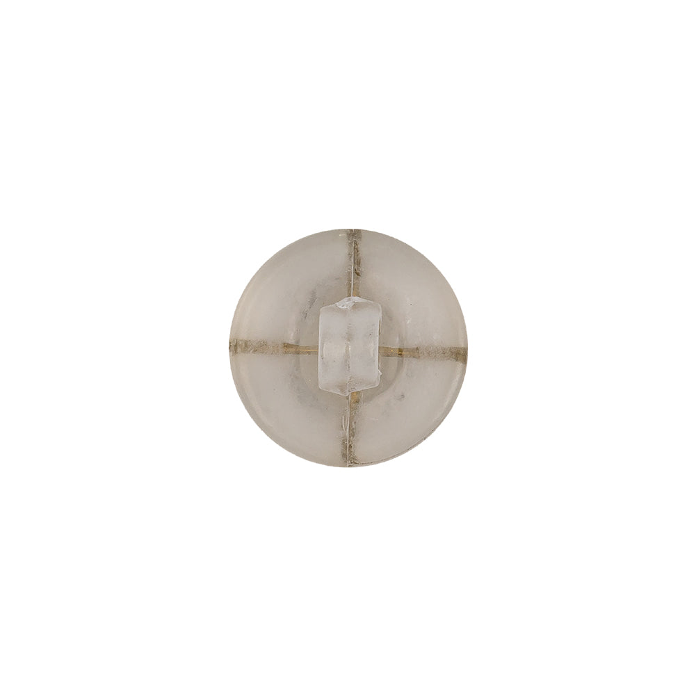 Frosted White and Gold Textured Shank Back Button - 20L/12.5mm Detail