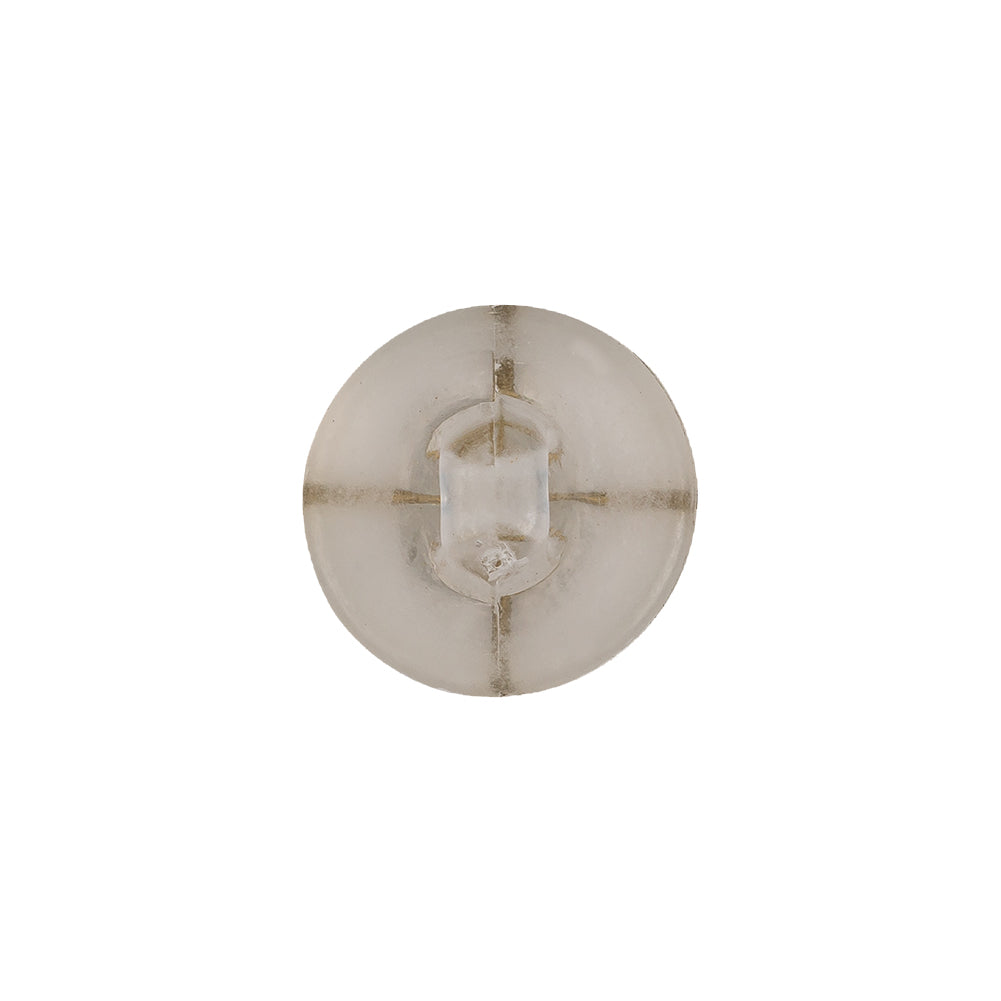 Frosted White and Gold Textured Shank Back Button - 24L/15mm Detail