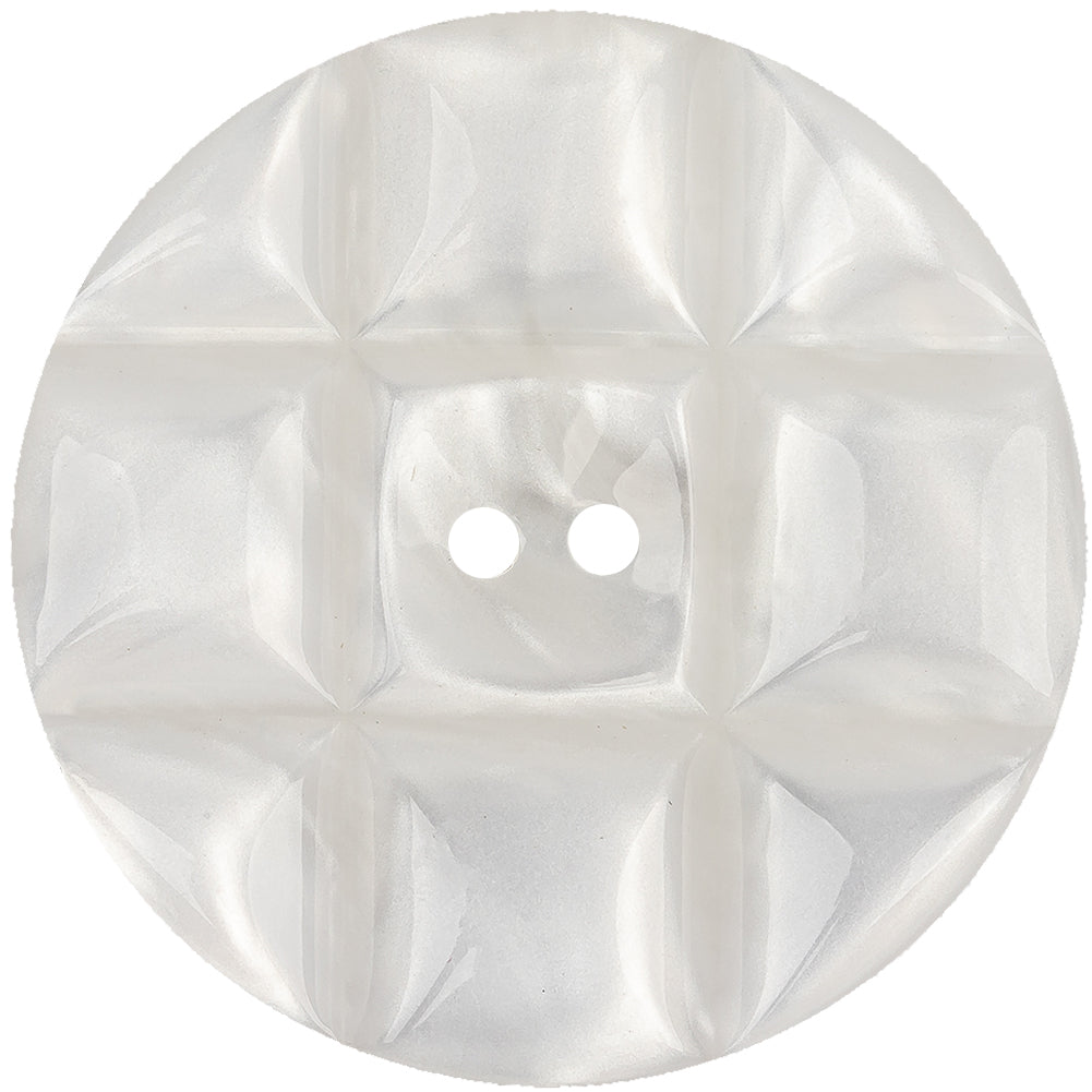 Blanc de Blanc Quilted Iridescent 2-Hole Button - 70L/44.5mm