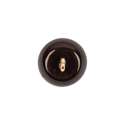 Brown Abstract Swirl Glass and Metal Shank Back Button - 24L/15mm Detail