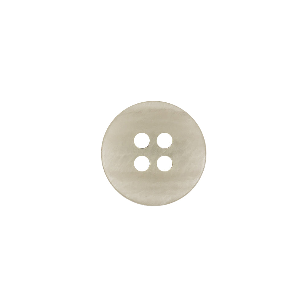 Italian Light Gray and White Striated 4-Hole Plastic Button - 20L/12.5mm Detail