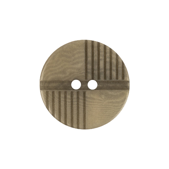 Taupe Swirls Geometric 2-Hole Textured Button - 36L/23mm