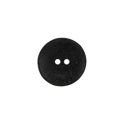 Matte Charcoal Narrow Rim 2-Hole Plastic Button - 24L/15mm Detail