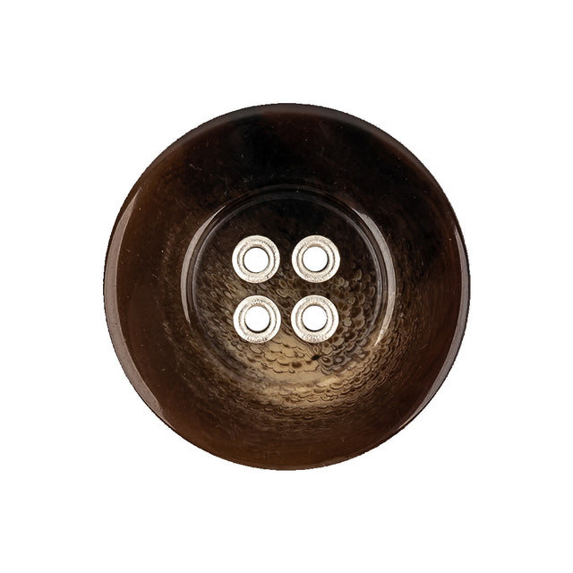 Amber Swirls Gold Edged 4-Hole Plastic Button - 40L/25.5mm