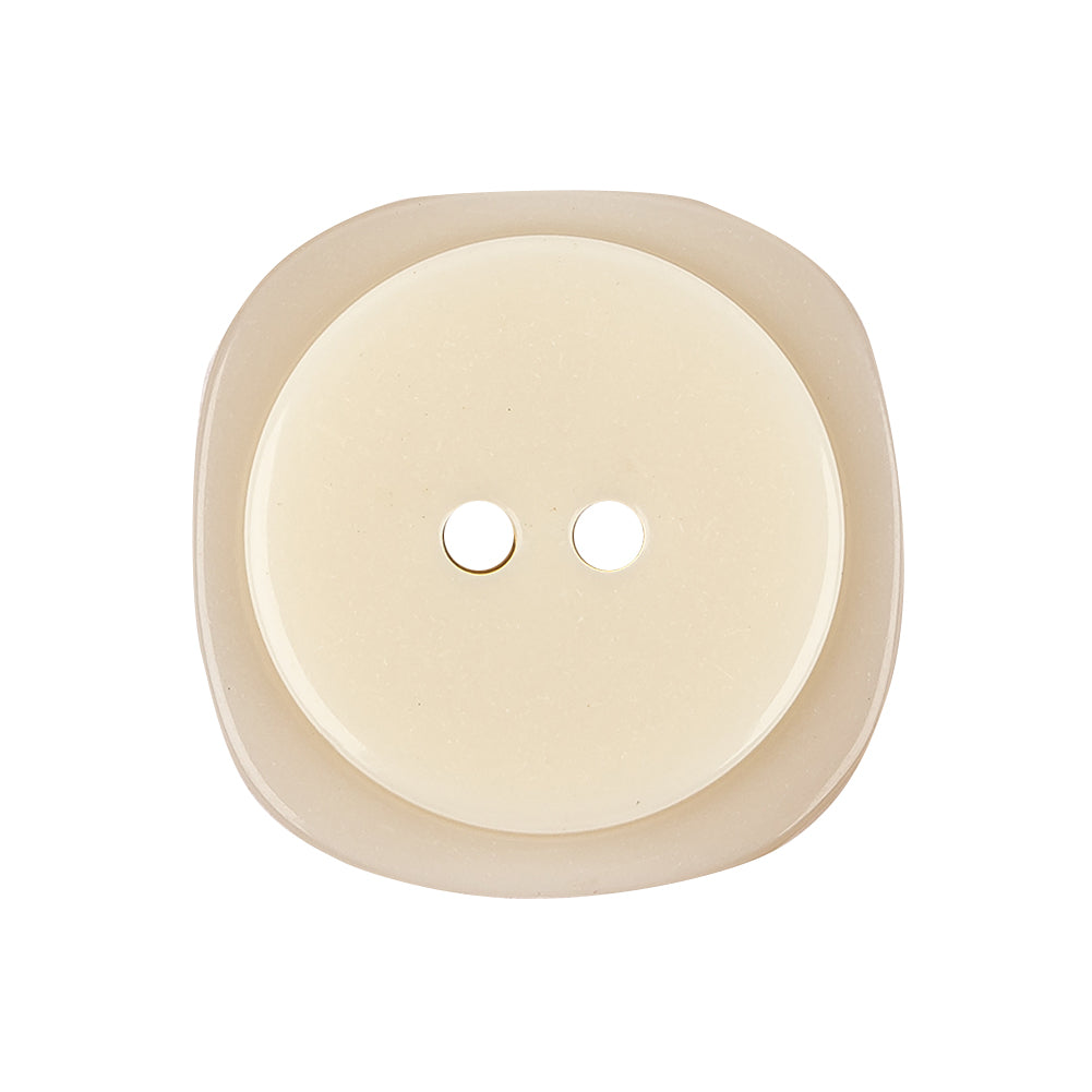 Yoke Iridescent 2-Hole Square Plastic Button - 44L/28mm Detail