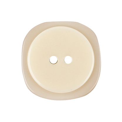 Yoke Iridescent 2-Hole Square Plastic Button - 44L/28mm Detail
