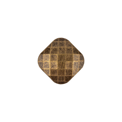 Bronze Geometric Textured Plastic Shank Back Button - 24L/15mm