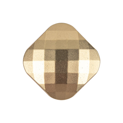 Gold Geometric Textured Plastic Shank Back Button - 40L/25.5mm