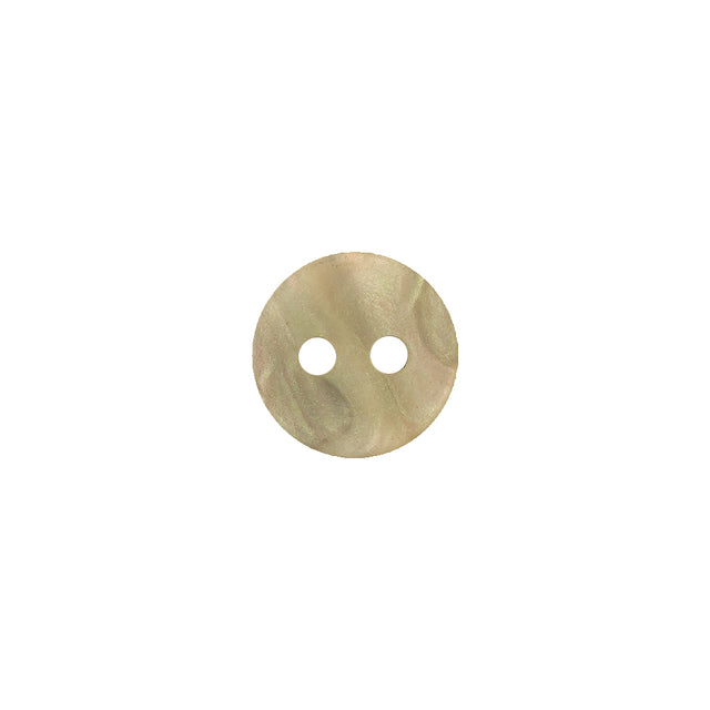Pale Green and Pink Iridescent 2-Hole Plastic Saucer Button - 17L/10.5mm