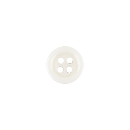 Milky White Tire Shaped Rim 4-Hole Plastic Button - 17L/10.5mm