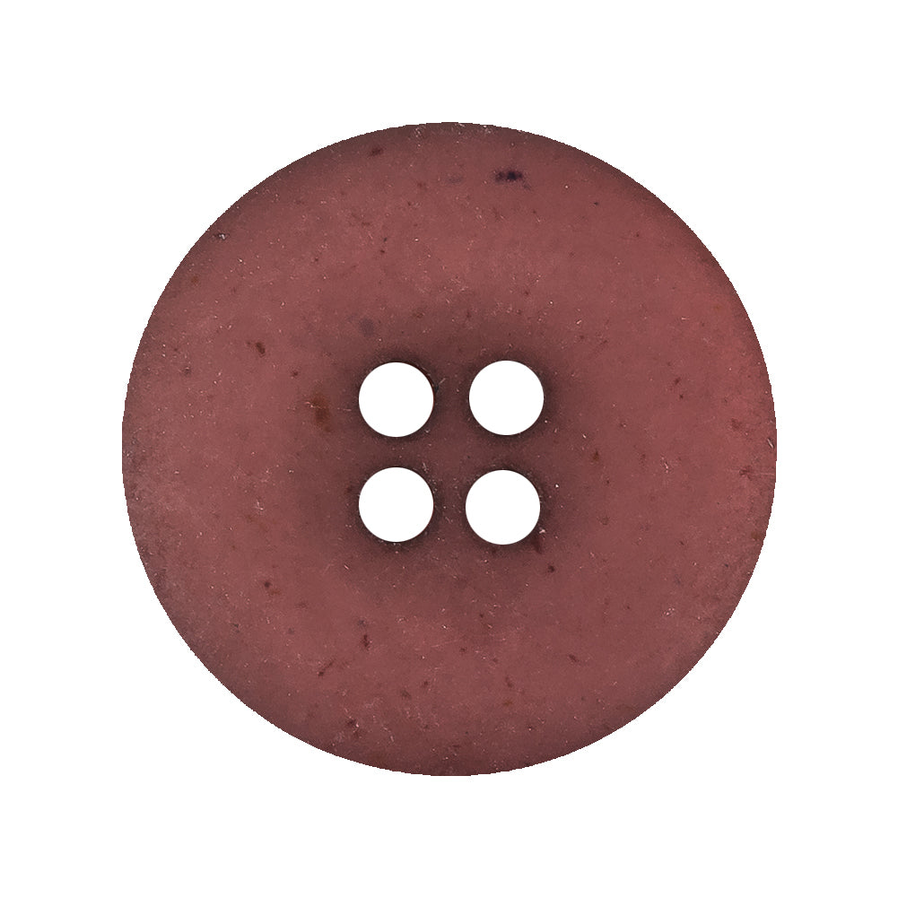 Ruby Red Frosted Deepwell 4-Hole Plastic Button - 34L/21.5mm Detail