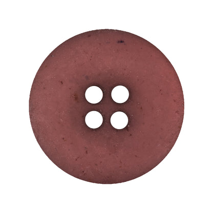 Ruby Red Frosted Deepwell 4-Hole Plastic Button - 34L/21.5mm Detail