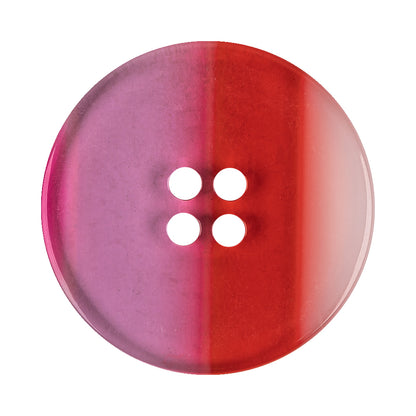 Berry Stripes Smooth Top 4-Hole Plastic Button - 54L/34mm Detail