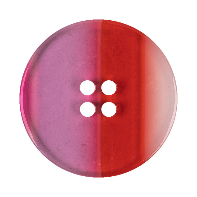 Berry Stripes Smooth Top 4-Hole Plastic Button - 54L/34mm