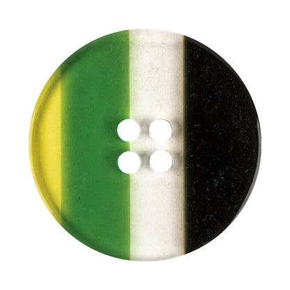 Shamrock Stripes Smooth Top 4-Hole Plastic Button - 54L/34mm Detail