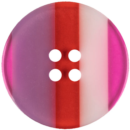 Berry Stripes Smooth Top 4-Hole Plastic Button - 70L/44.5mm Detail