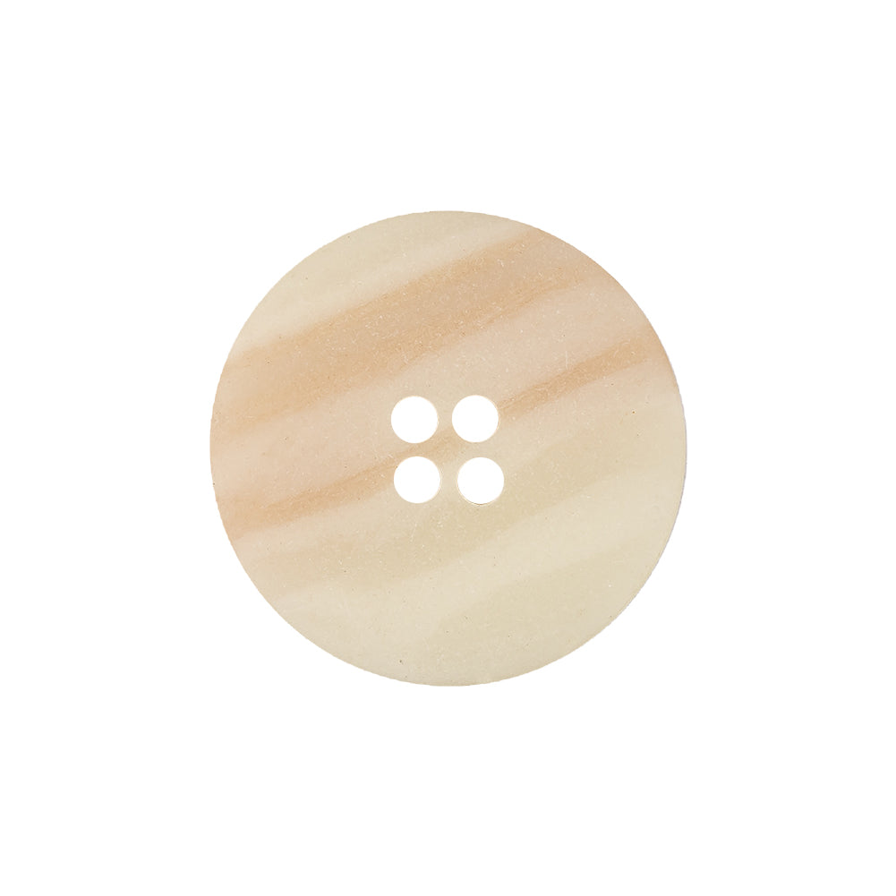 Antique White and Peach Dust Abstract 4-Hole Plastic Button - 36L/23mm Detail