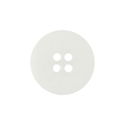 Matte White Shallow Plate 4-Hole Plastic Button - 33L/21mm Detail
