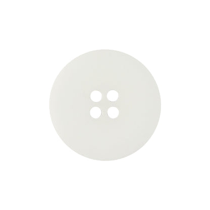 Matte White Shallow Plate 4-Hole Plastic Button - 36L/23mm Detail