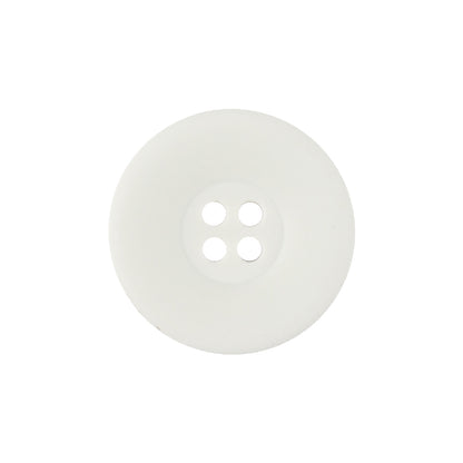Matte White Shallow Plate 4-Hole Plastic Button - 36L/23mm