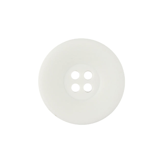 Matte White Shallow Plate 4-Hole Plastic Button - 36L/23mm