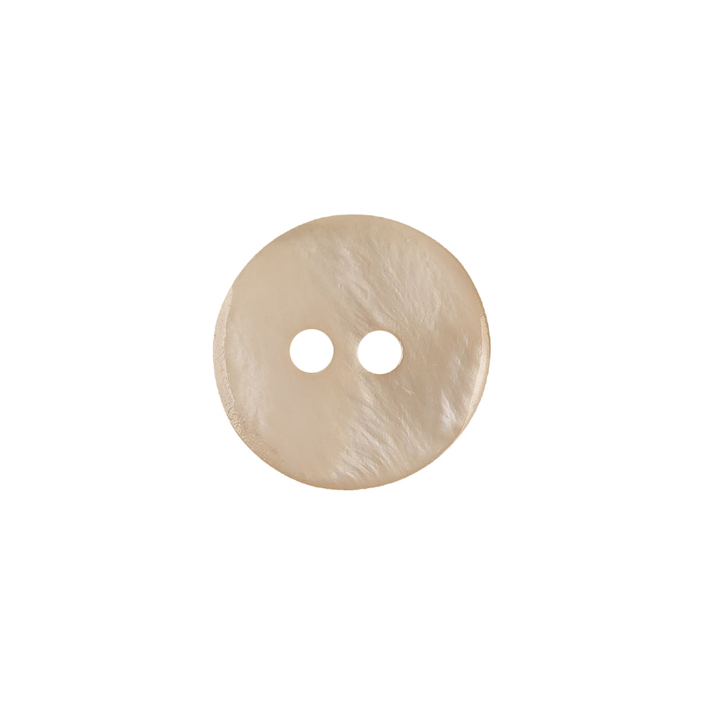 Light Hearted Beige Smooth Top 2-Hole Plastic Button - 24L/15mm Detail
