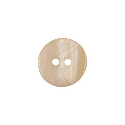 Light Hearted Beige Smooth Top 2-Hole Plastic Button - 24L/15mm