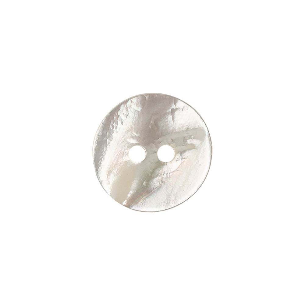 Eggshell Iridescent 2-Hole Plastic Dish Button - 24L/15mm Detail