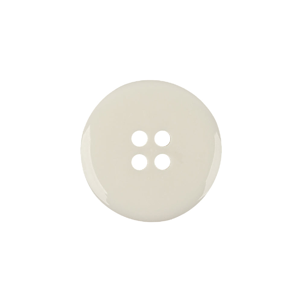 Shiny Bone White Shallow Plate 4-Hole Plastic Button - 32L/20mm Detail