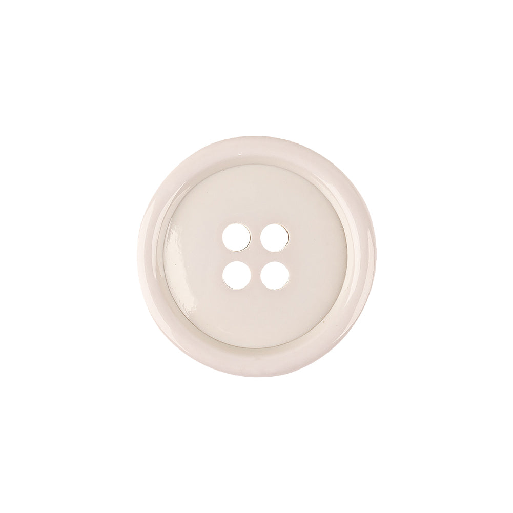 Italian Semi-Shiny Bone 4-Hole Plastic Button - 32L/20mm