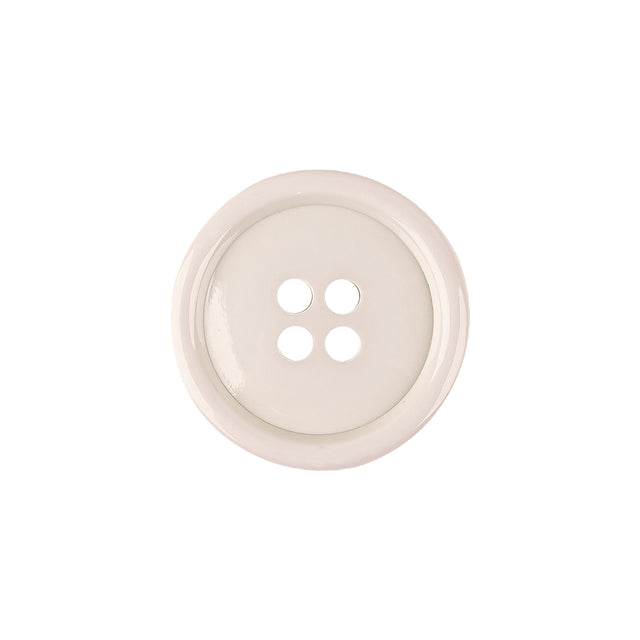 Italian Semi-Shiny Bone 4-Hole Plastic Button - 32L/20mm