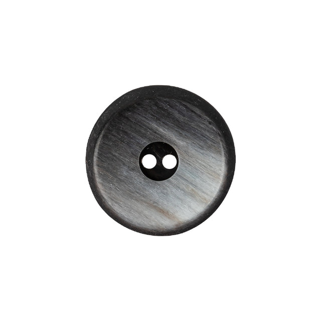 Italian Light and Dark Gray Zebra Swirls Beveled Edge 2-Hole Plastic Button - 32L/20mm