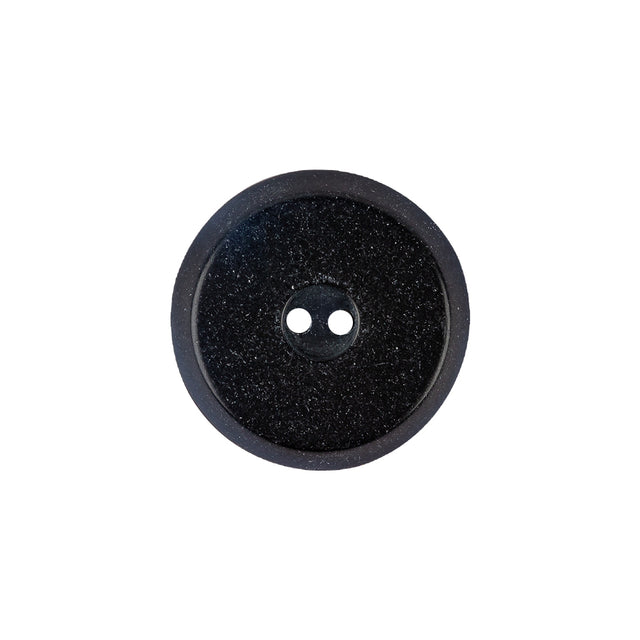 Italian Dark Navy and Blue Beveled Edge 2-Hole Plastic Button - 32L/20mm